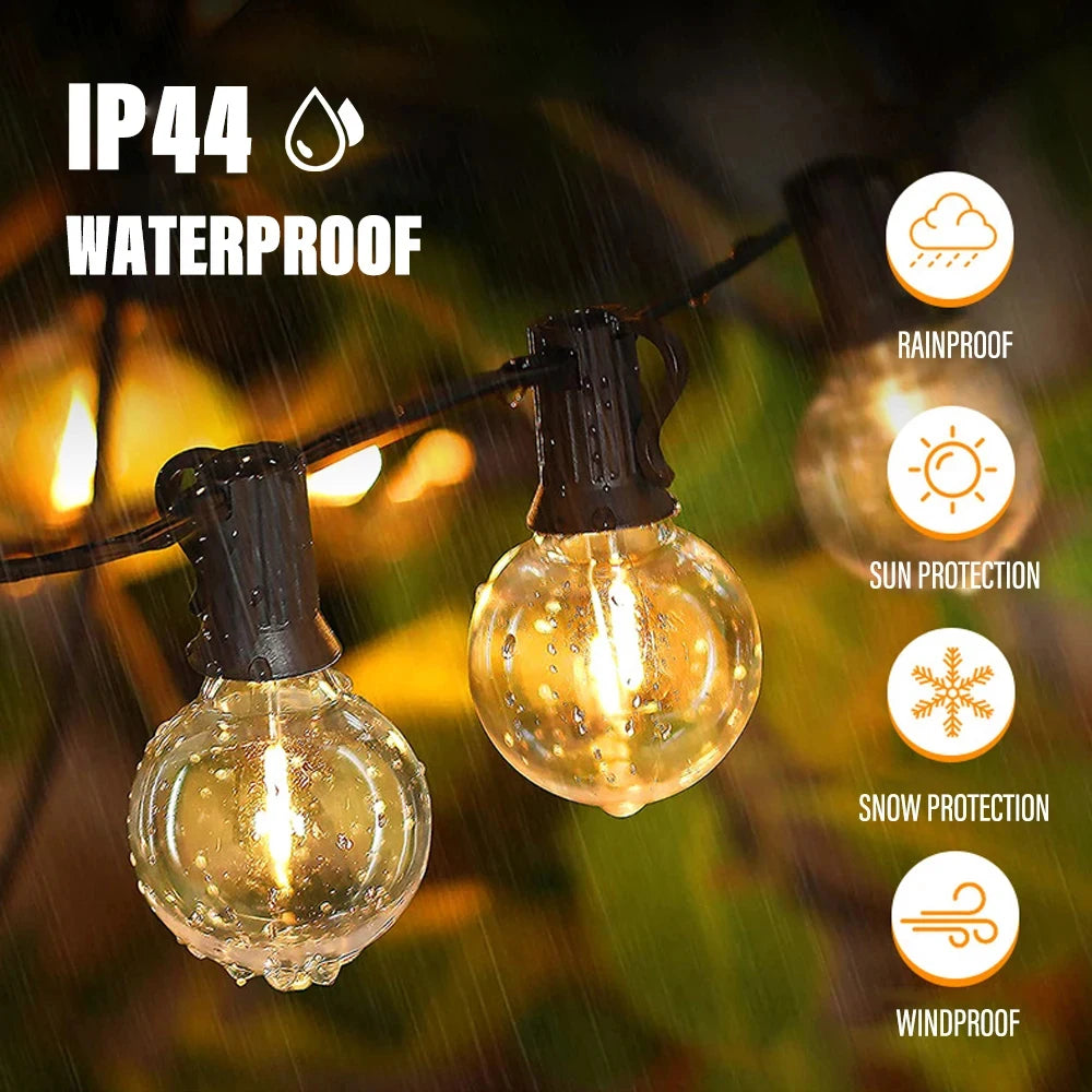 Waterproof LED G40 Ball String Lights