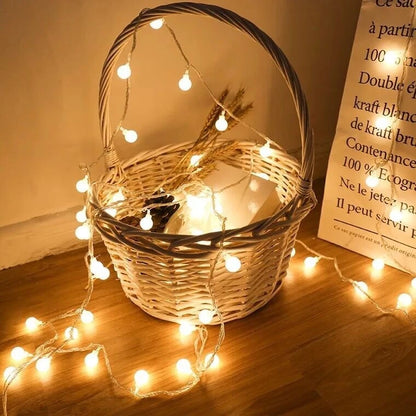 Battery Power Ball LED String Lights Garland Lights