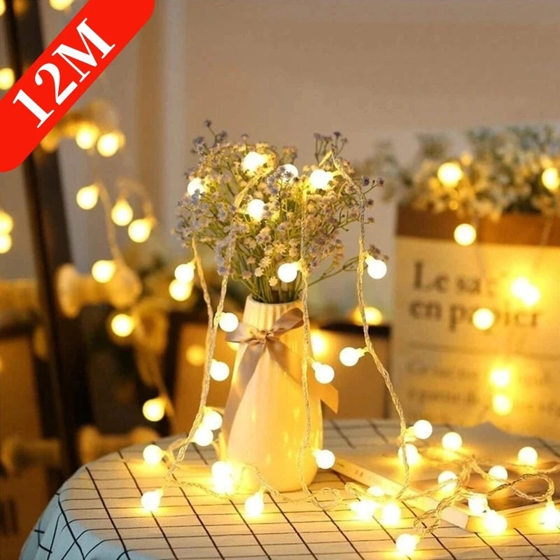 Battery Power Ball LED String Lights Garland Lights