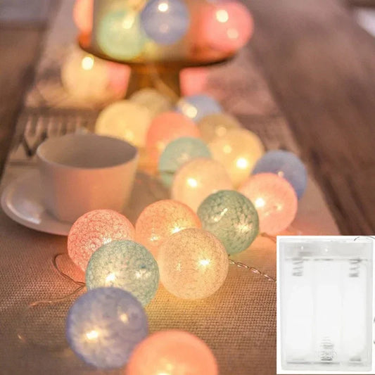 LED Cotton Garland Balls