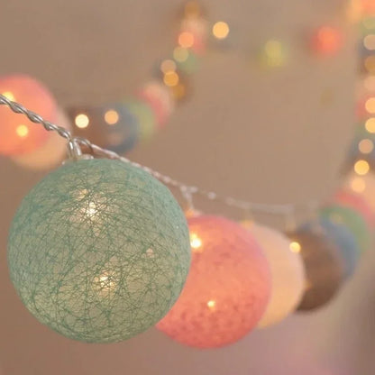 LED Cotton Garland Balls