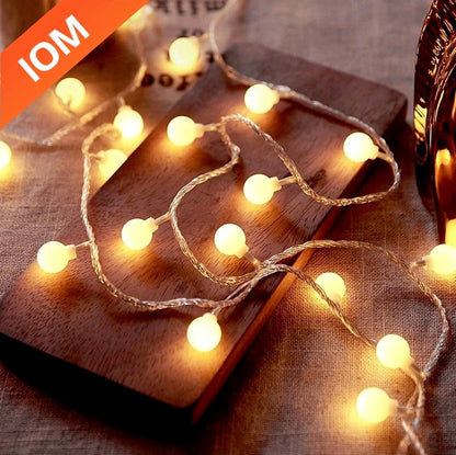 Battery Power Ball LED String Lights Garland Lights