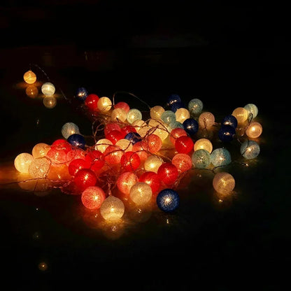 LED Cotton Garland Balls